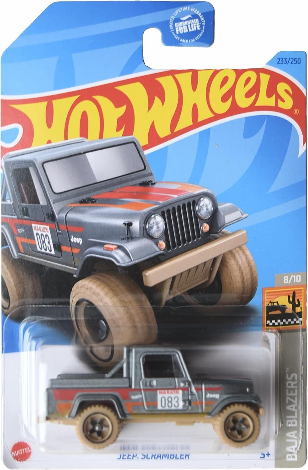 Hot Wheels Jeep Scrambler, Baja Blazers 8/10 [Gray] 233/250