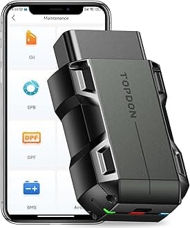 Topscan OBD2 Scanner Bluetooth, Wireless OBD2 Code Reader with Active Test, 8 Reset, Car Diagnostic Tool for All System, Vehicle Performance Test for iPhone & Android, All Software 1 Year Free