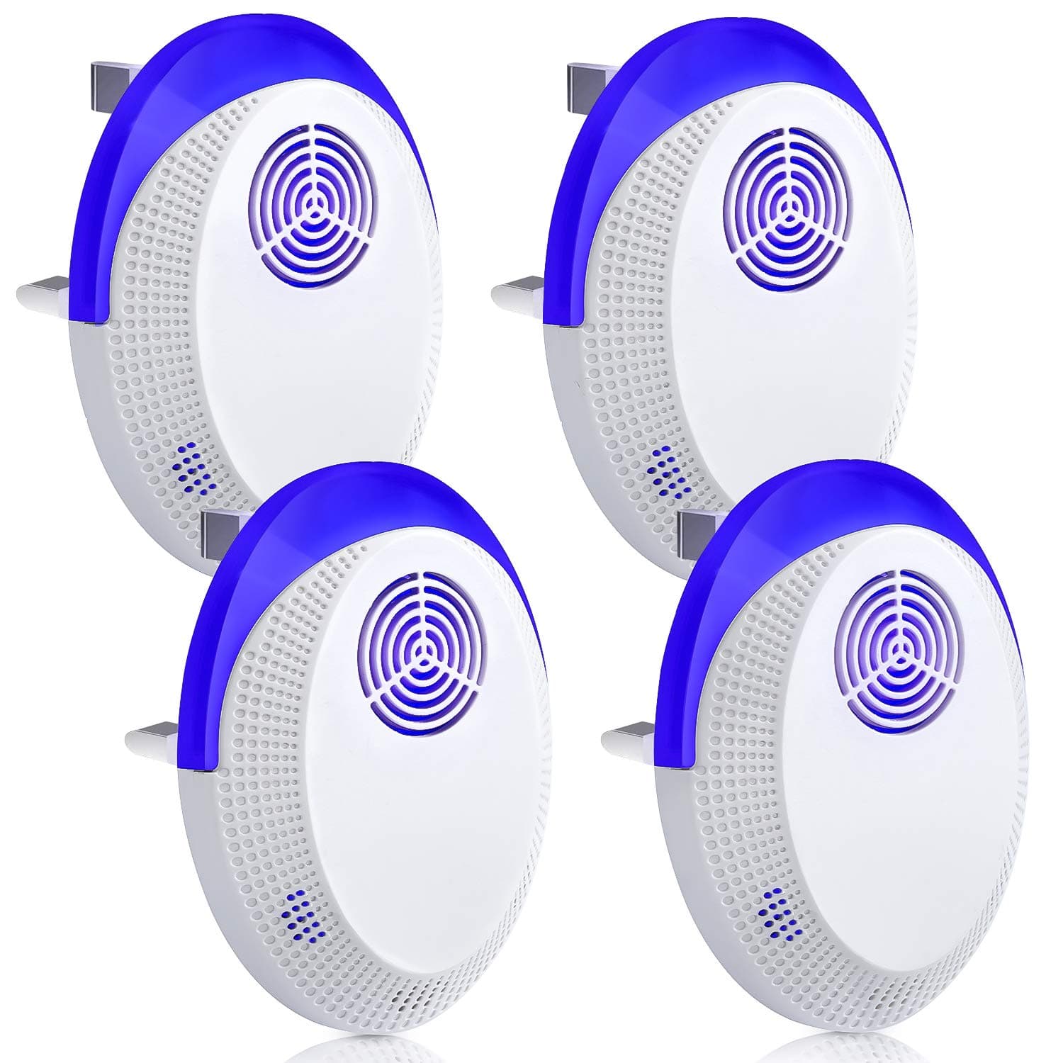 T98 Ultrasonic Pest Repeller, Rat Repellent Indoor Plug-in Insect Repellent, Electronic Pest Repellent for Mosquitos, Flies, Wasps, Ants, Spiders, Bed Bugs, Fleas, Cockroaches, Rats, Mice (4 Pack)