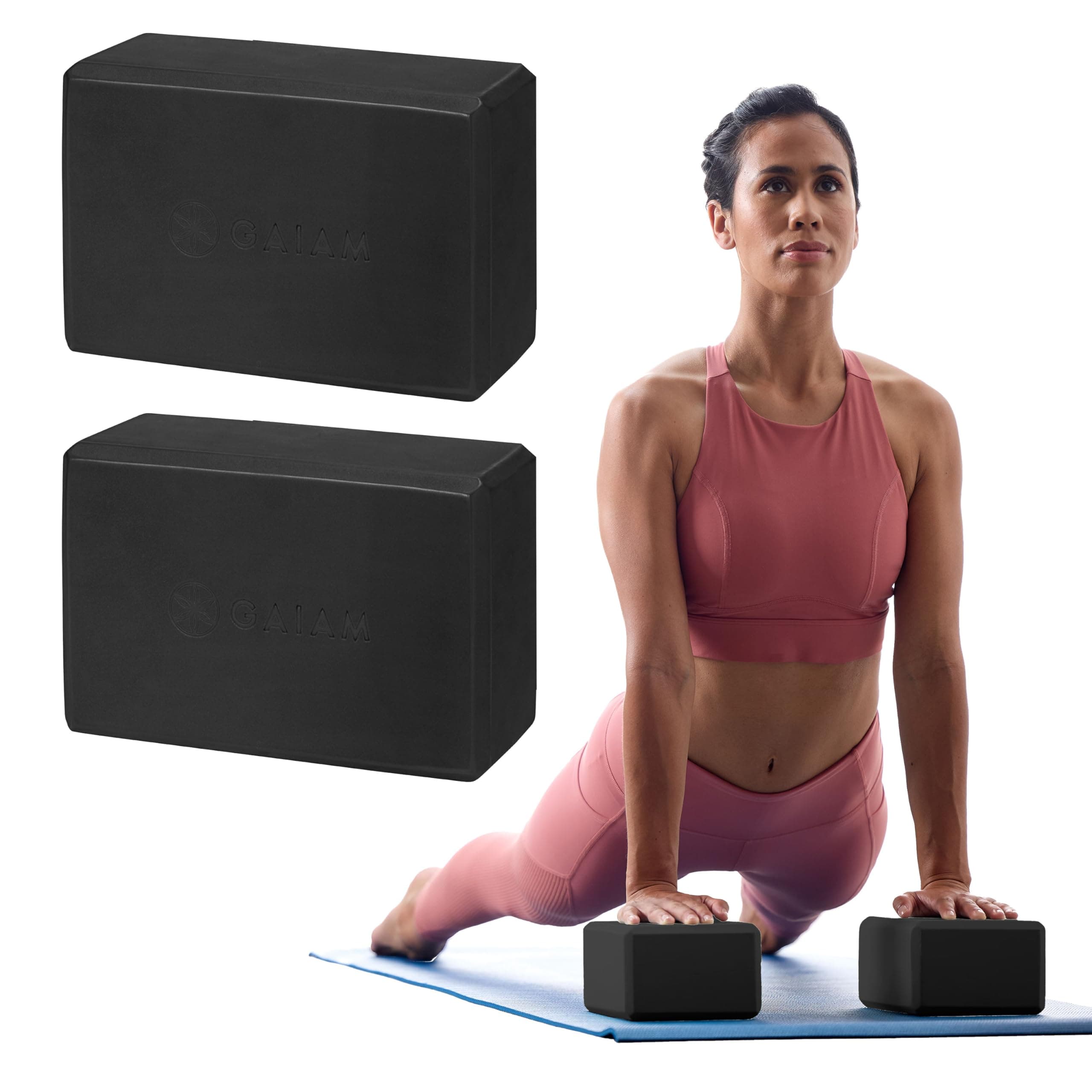 Gaiam Essentials Yoga Block (Set Of 2) – Supportive, Soft Non-Slip Foam Surface For Yoga, Pilates, Meditation
