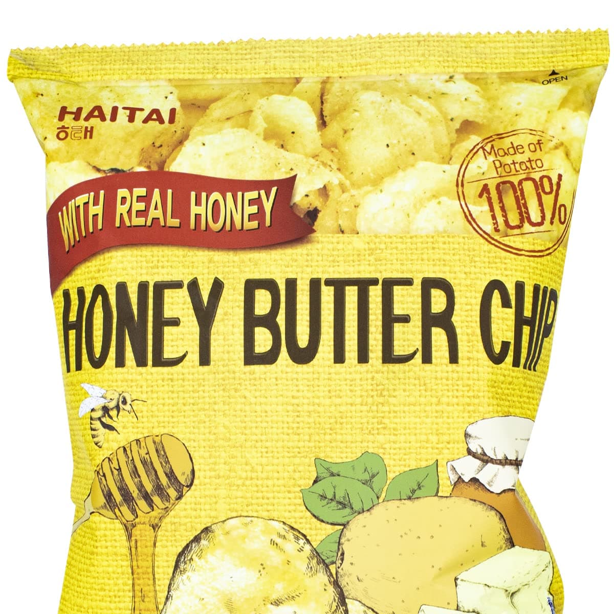 3 Pcs Honey Butter Chip New Korea Potato Snack (60g X 3) by Haitai