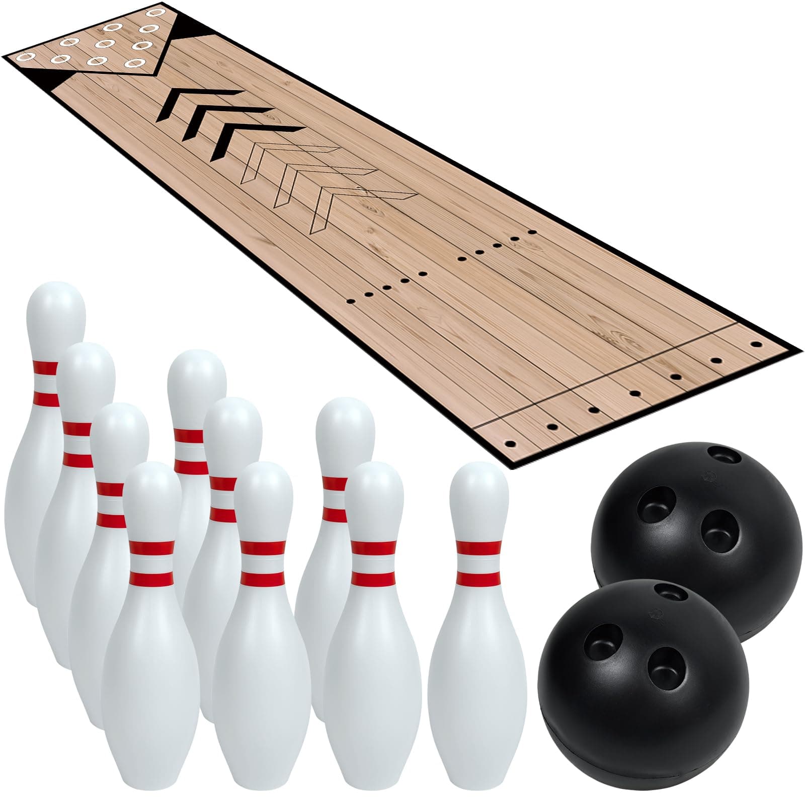 Mini Bowling Set, Indoor & Outdoor Home Bowling Set, Bowling Alley Set with Lane