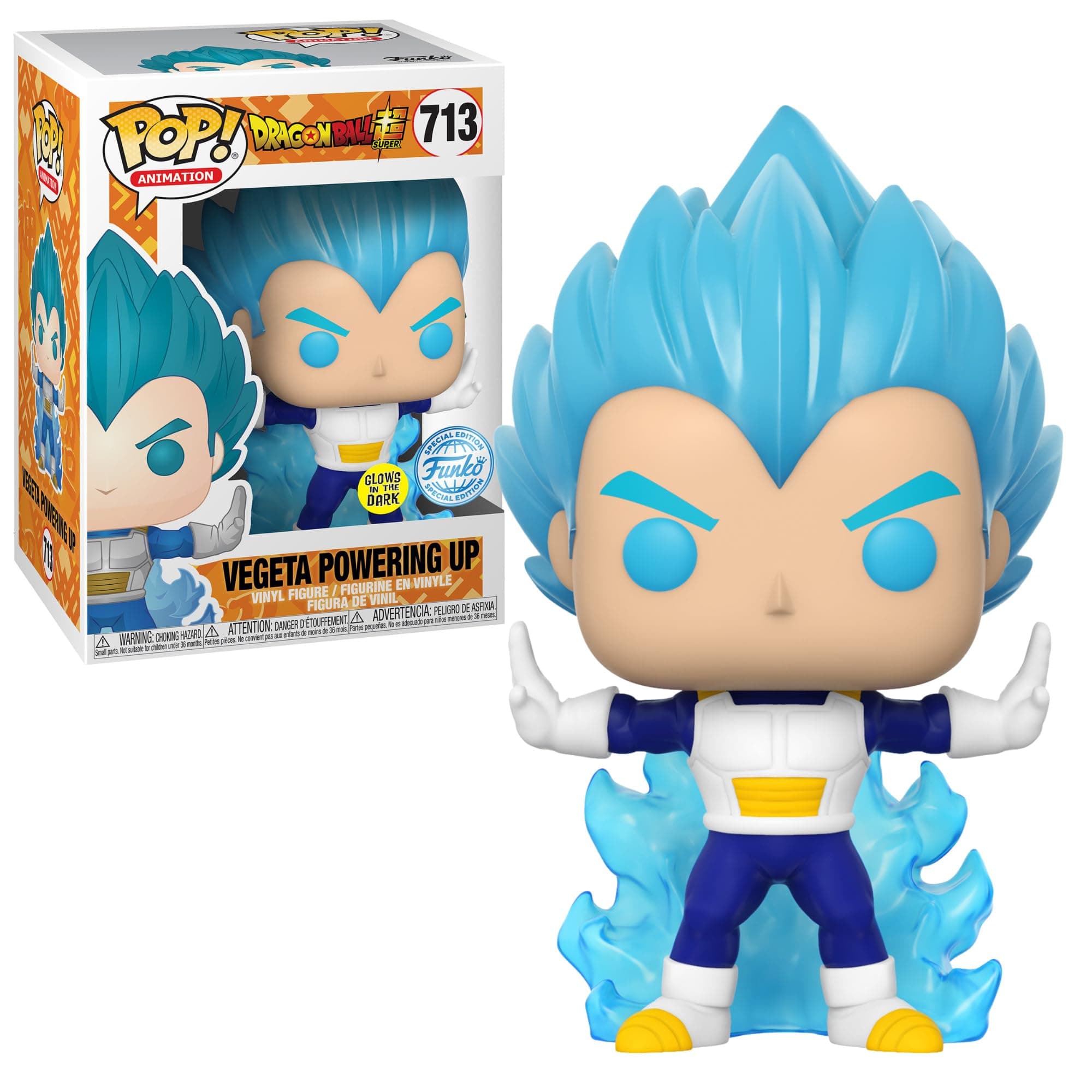 Funko Pop! Animation Dragonball Vegeta Powering Up Glow in Dark Exclusive #713