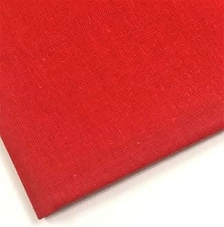 Plain Red 100% Cotton Fabric for Quilting, Sewing, Dressmaking, Arts & Crafts - 60 Inch Wide M&J® (RED, 2 METRE)