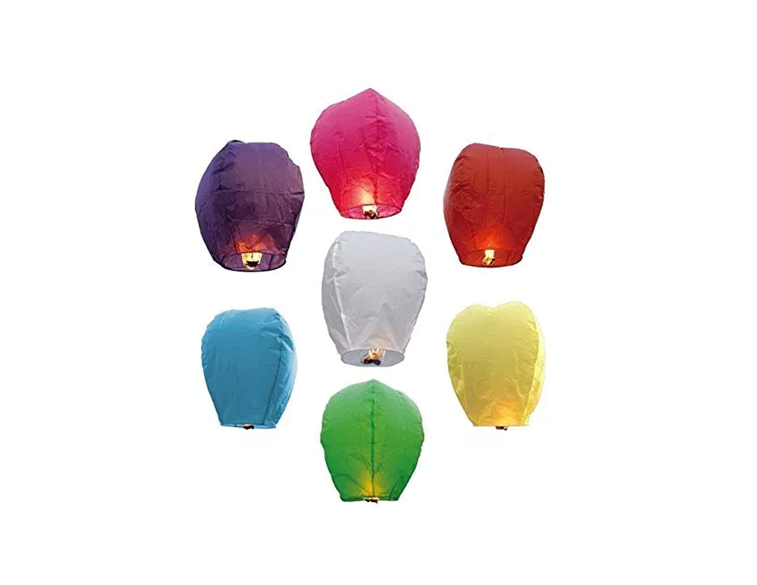 SKY LANTERNS 14 Pack - Assorted Colors