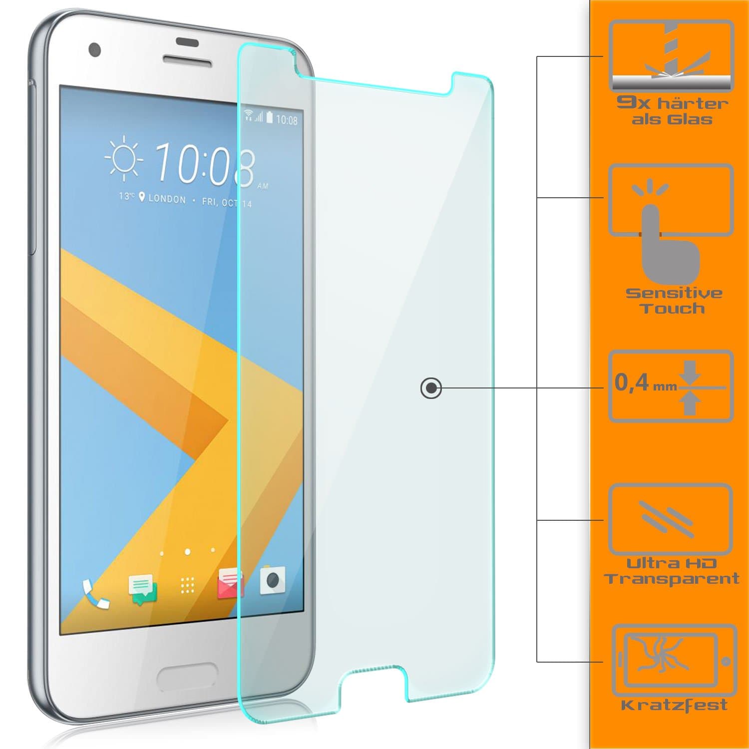 1 x screen protector glass for HTC One A9s.