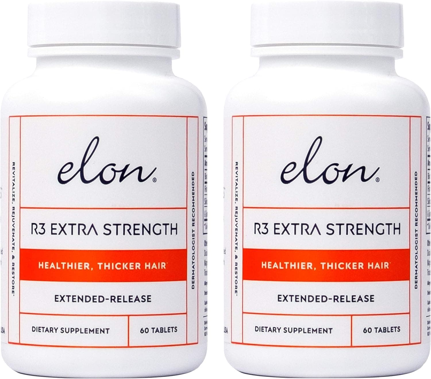 R3 Extra Strength for Hair Growth - Supplements for Women to Grow Thicker, Fuller Hair, Advanced Formula with 5000 mcg Biotin Per Serving and Collagen, 60 Count (Pack of 2)