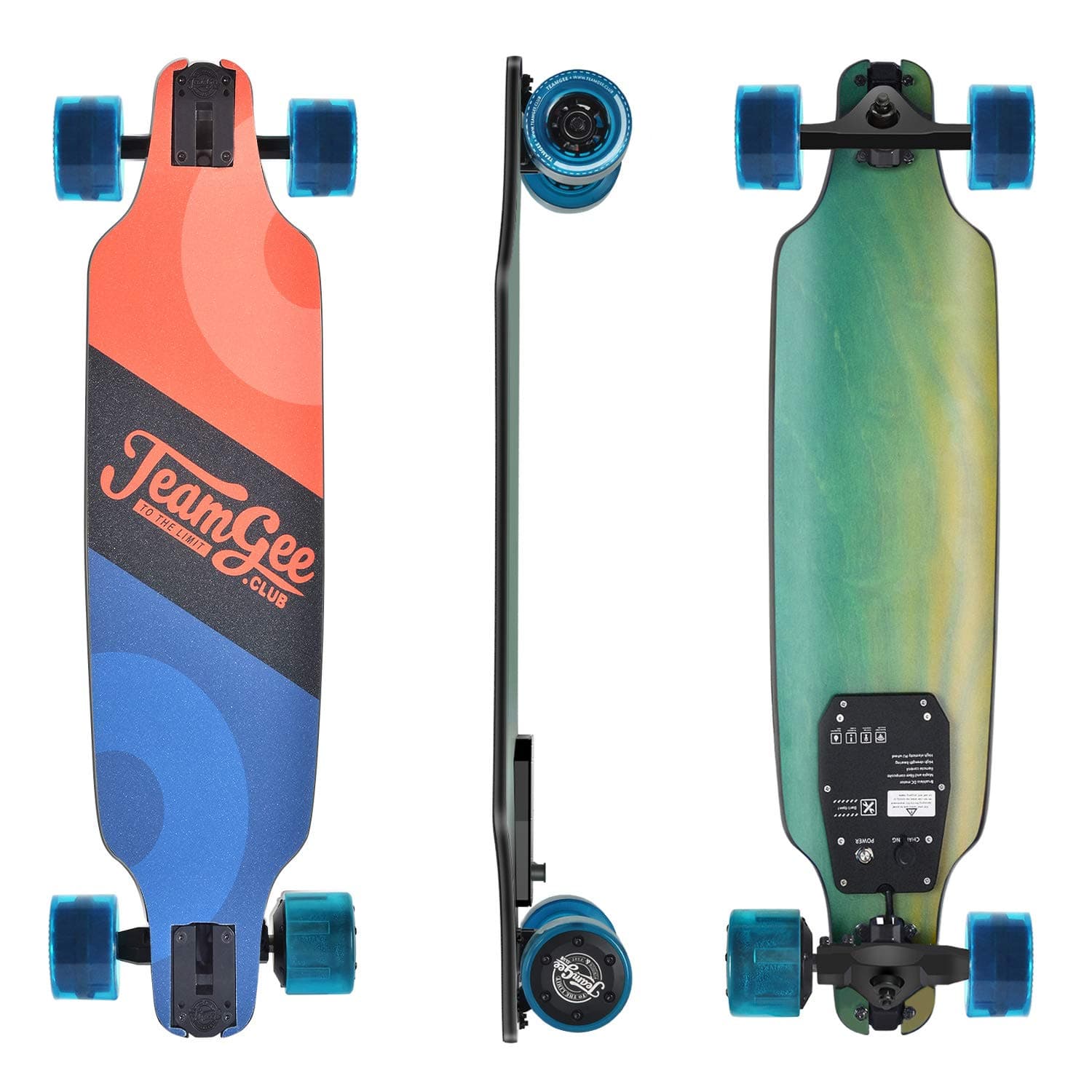 Teamgee H8 31" Electric Skateboard, 15 MPH Top Speed, 480W Motor, 8 Miles Range, 11.6 Lbs, 10 Layers Maple Longboard with Wireless Remote Control