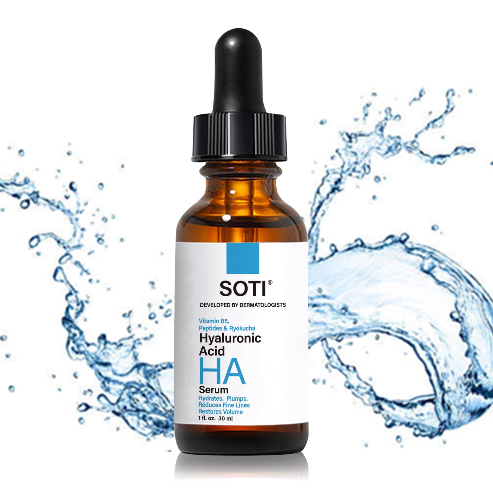 Soti Hyaluronic Acid + 2% B5 Face Serum - ULtimate Hydration & Moisturizing formula for Youthful, Plump Skin with Peptides, Vitamin B5, Ryokucha Extract, Anti-Aging, Brightening 30ml