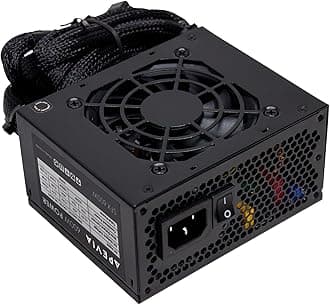 SFX-PFC600W SFX PFC 600W / Micro-ATX, Fixed Cables, Full Range Active PFC 90-264V, Low Noise Desktop Gaming Server SFX Form Factor Computer Power Supply