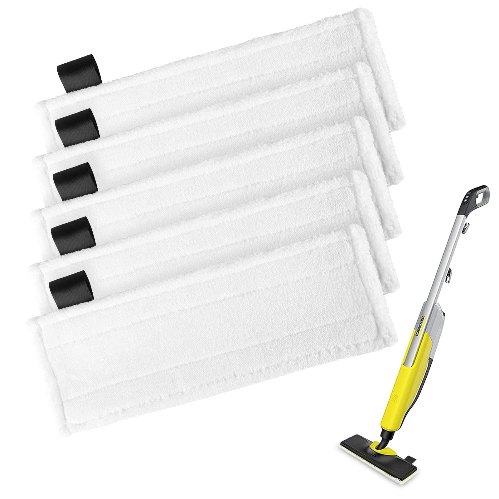5 Pack Microfibre Cloth Cover Pads for Karcher Steam Mop Replacement Pads Karcher Steam Cleaner Accessories Compatible for Karcher easyfix SC2 SC3 SC4 SC5 Series Karcher Steamer Pads