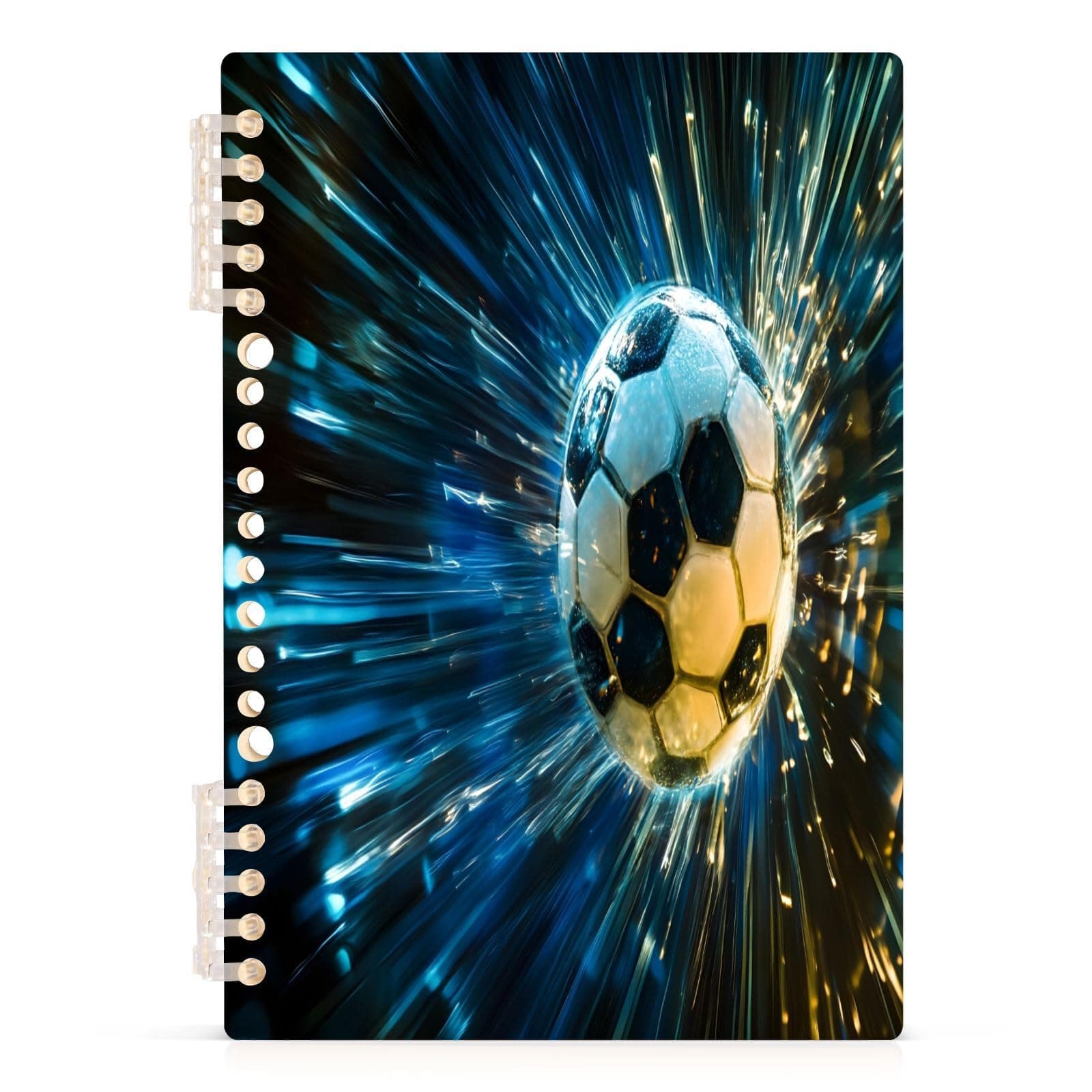 CEBUGI Football Notebook 1 Pack Detachable Spiral Notebook A5 College Ruled Paper with 60 Sheets Binding Note Book for Office School Journal 8.3 x 5.7in