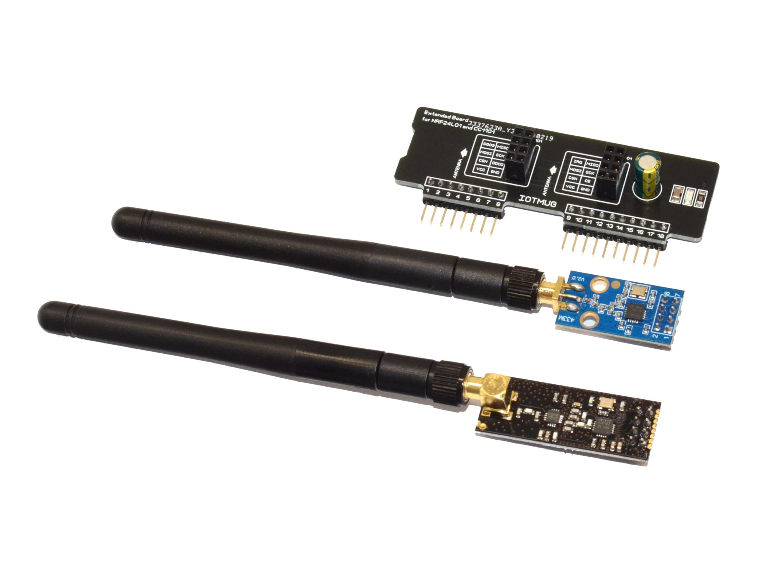 Flipper Zero Double Radio Module 2 in 1 with Flipper Hub to Replace Multiboard Components for NRF24L01 CC1101