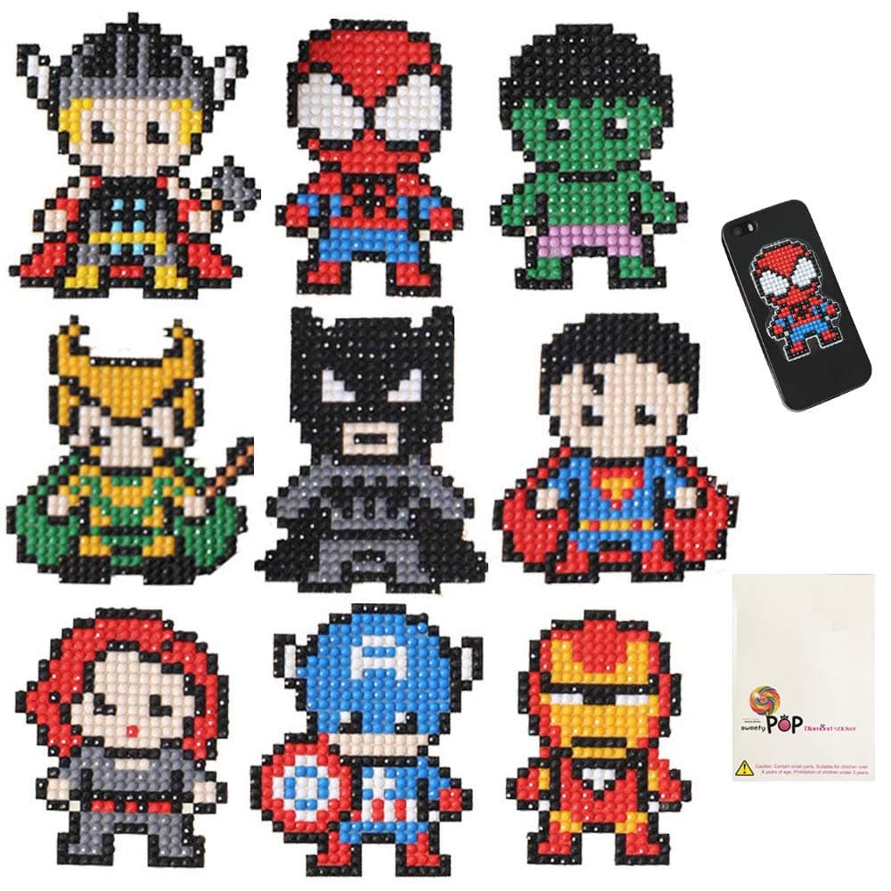 Diamond Stickers Paint With Number Super Hero OW-MWXZ