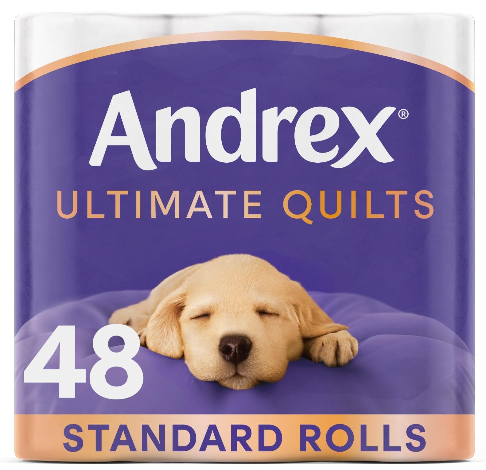Andrex Supreme Quilts Quilted Toilet Paper - 25% Thicker Than Before to Provide Ultimate Quilted Comfort with Unique Air Pocket Texture, 16 Count (Pack of 3)