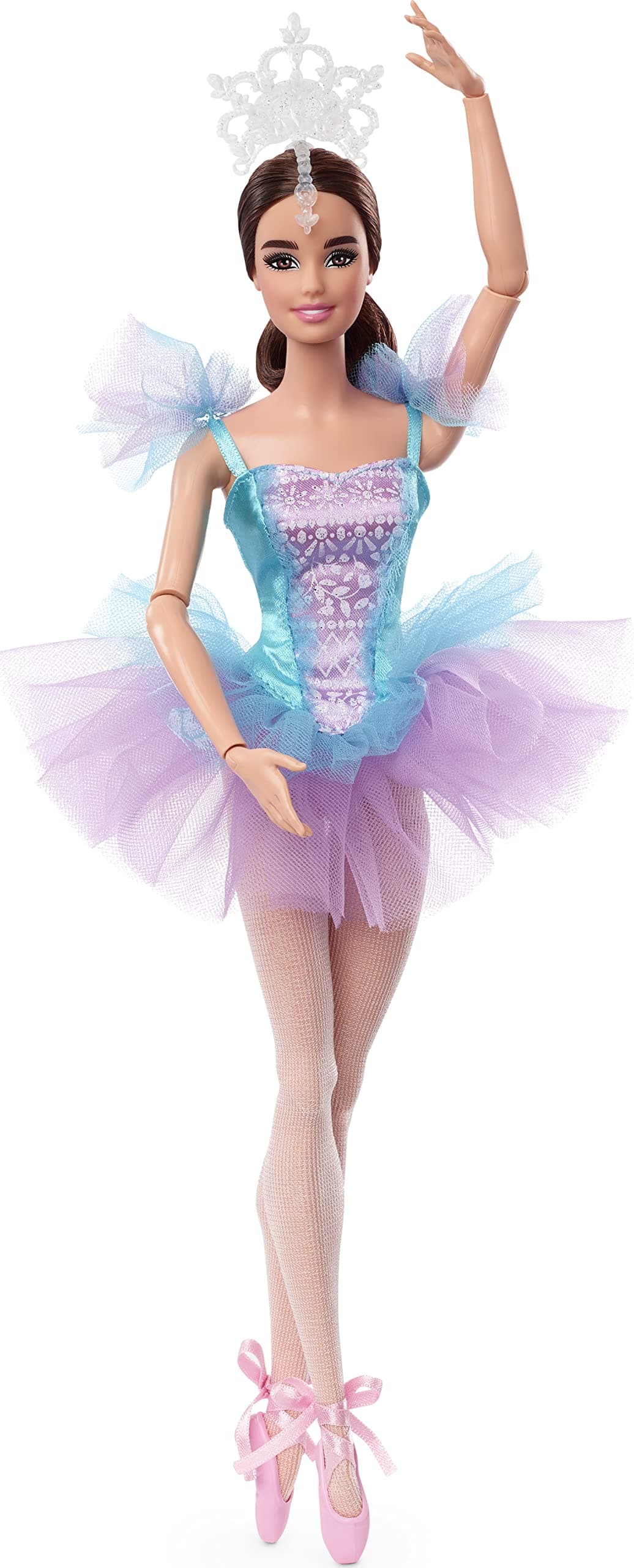 Barbie Signature Doll, Ballet Wishes Posable Brunette with Ballerina Costume, Tutu, Tiara and Pointe Shoes