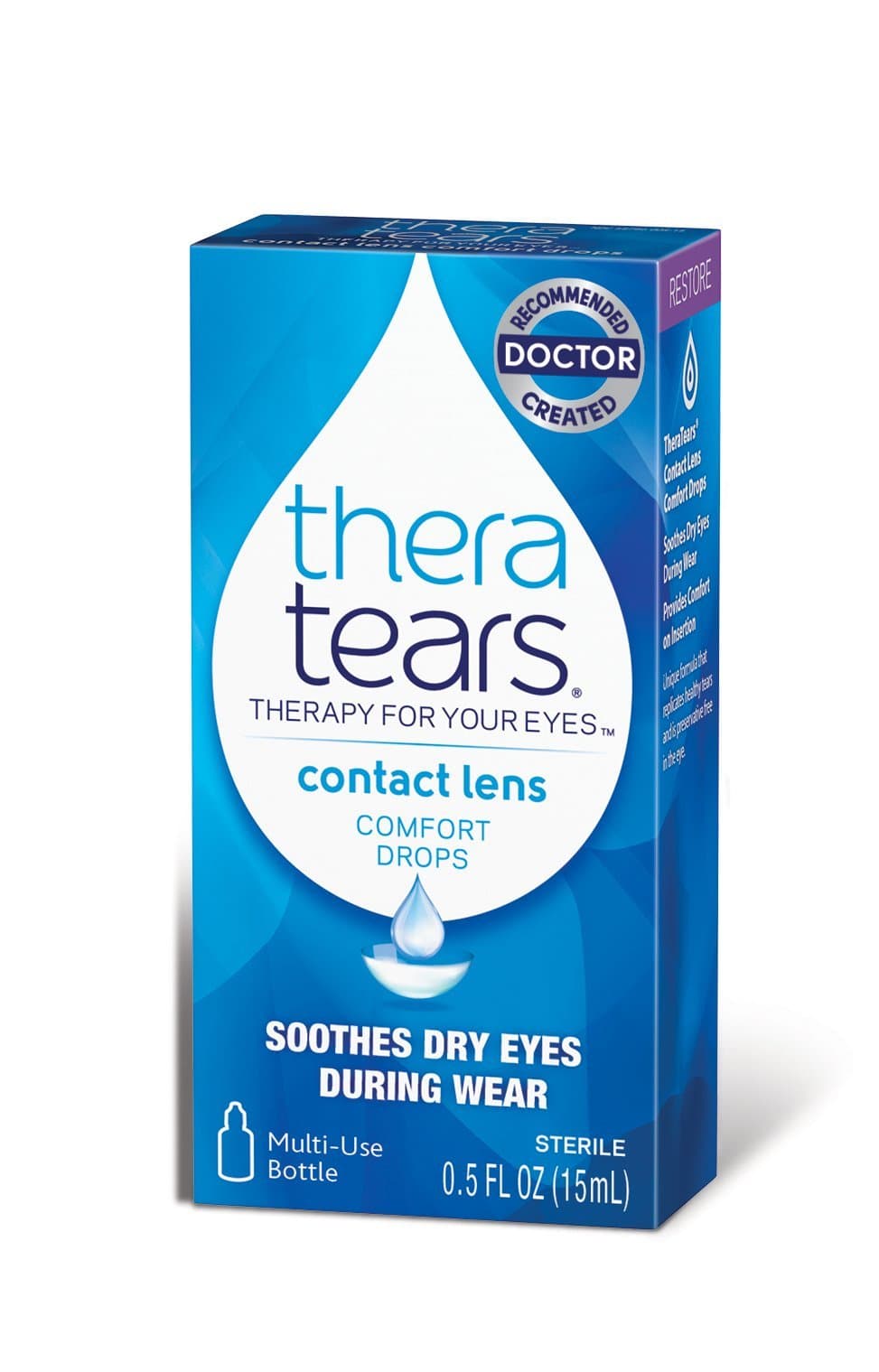 TheraTears Contact Lens- Comfort Drops- 0.5FL OZ(15mL) (Pack of 2)
