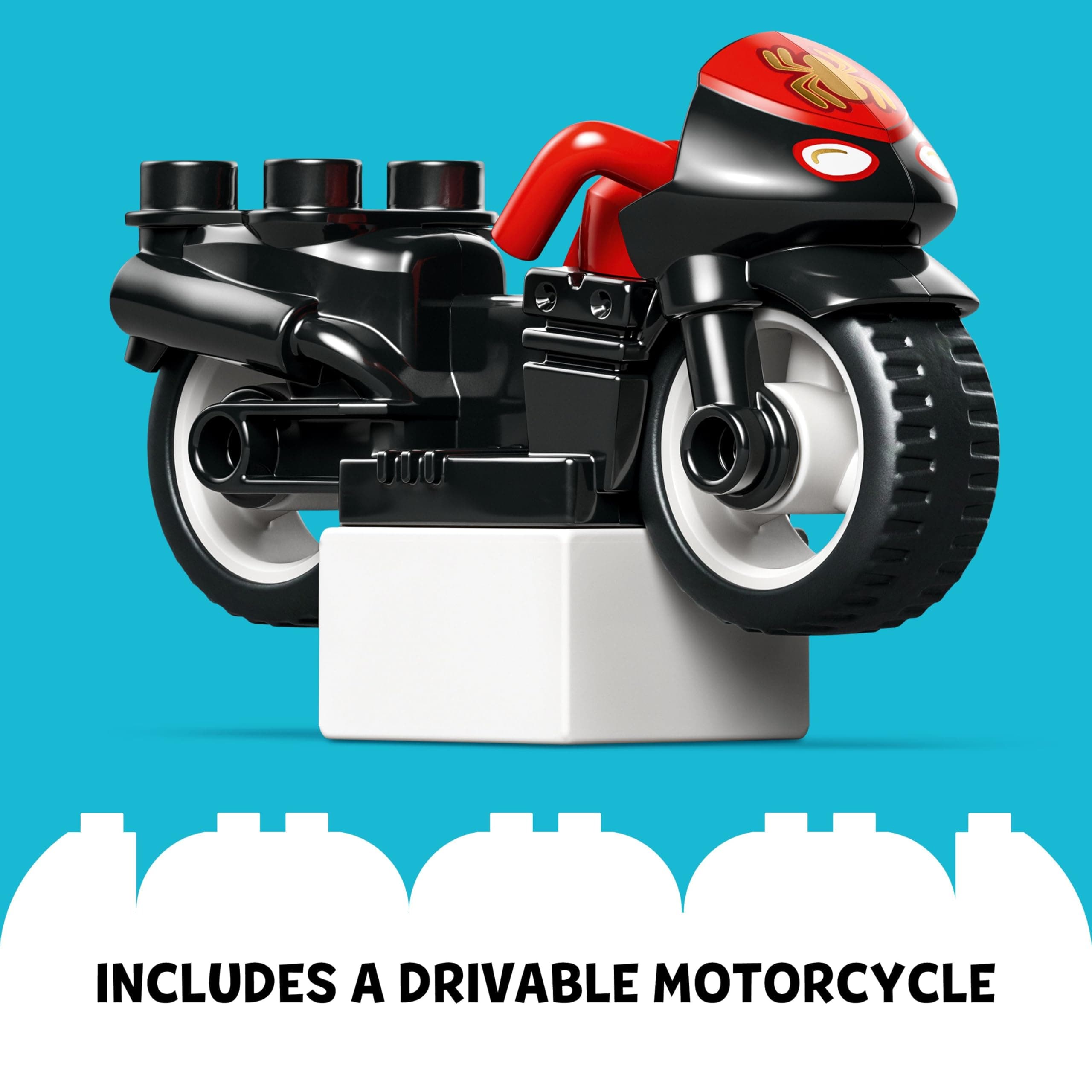 LEGO DUPLO Marvel Spin's Motorcycle Adventure - Toddler Learning Toy for 2+ Year Old Boys - incl. a Motorbike & a Figure - Spidey and His Amazing Friends Gift Idea - 10424