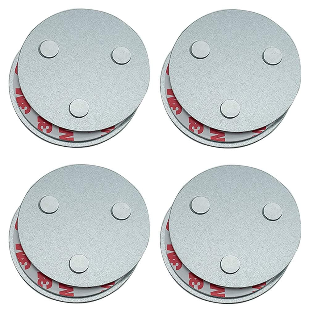 meioro Magnetic Smoke Detector Installation Tool,Quick and Easy Fastening Ceiling Mounted Kit for Smoke Alarm,No Need Drill No Danger 10 Seconds Install (4pc)