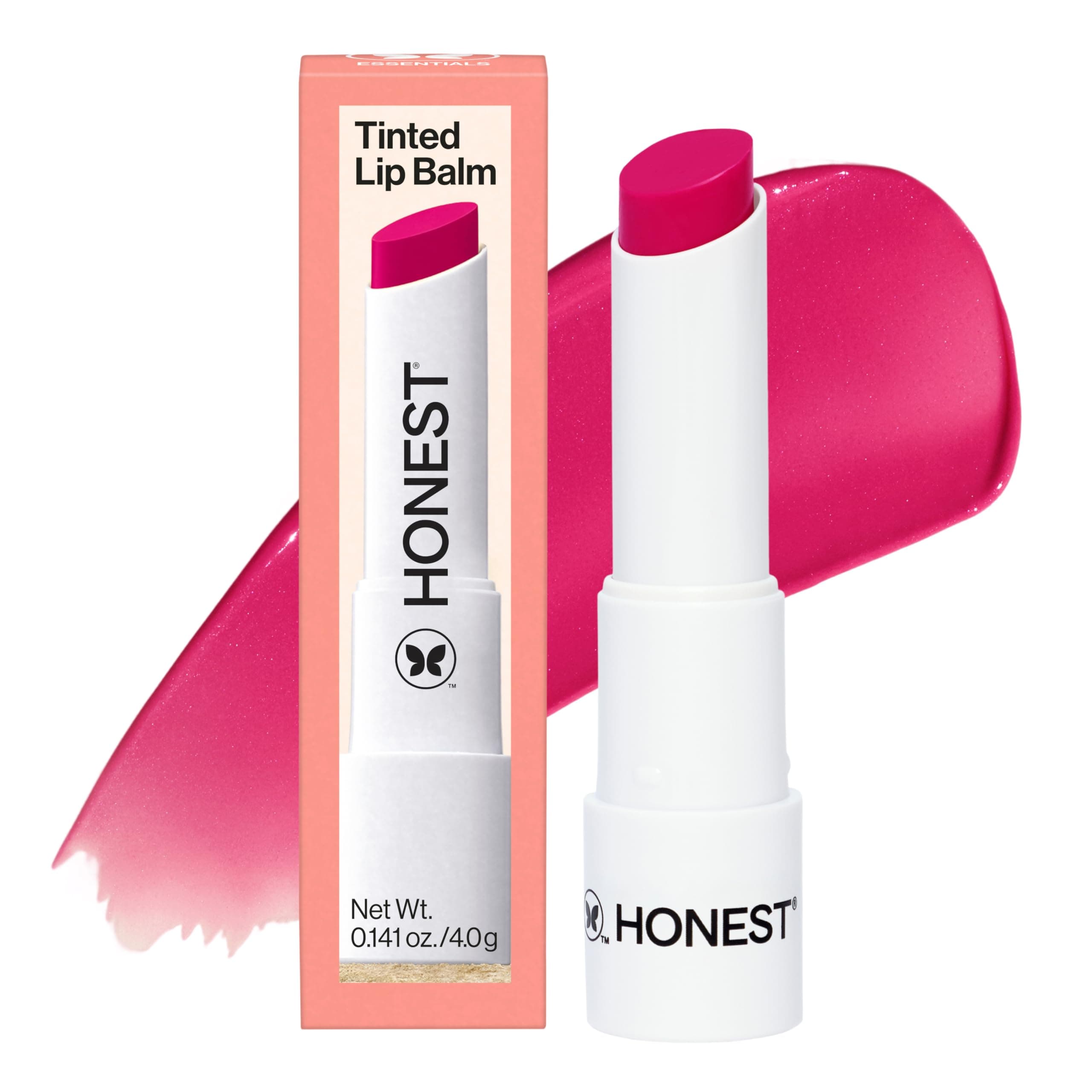 Honest Beauty Moisturizing Vegan Tinted Lip Balm, Antioxidant-Rich Acai Extracts, Avocado Oil, Paraben-Free Cruelty-Free, Dragon Fruit