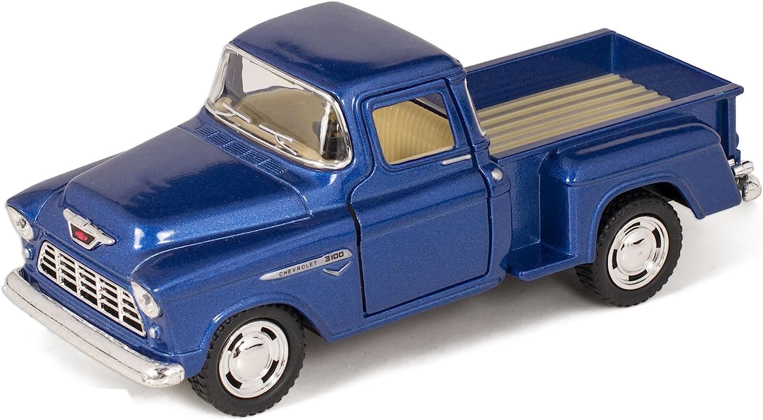 Kinsmart 1955 Chevy Stepside Pick-Up Truck, 1:32 Scale, Blue, Boys 3+