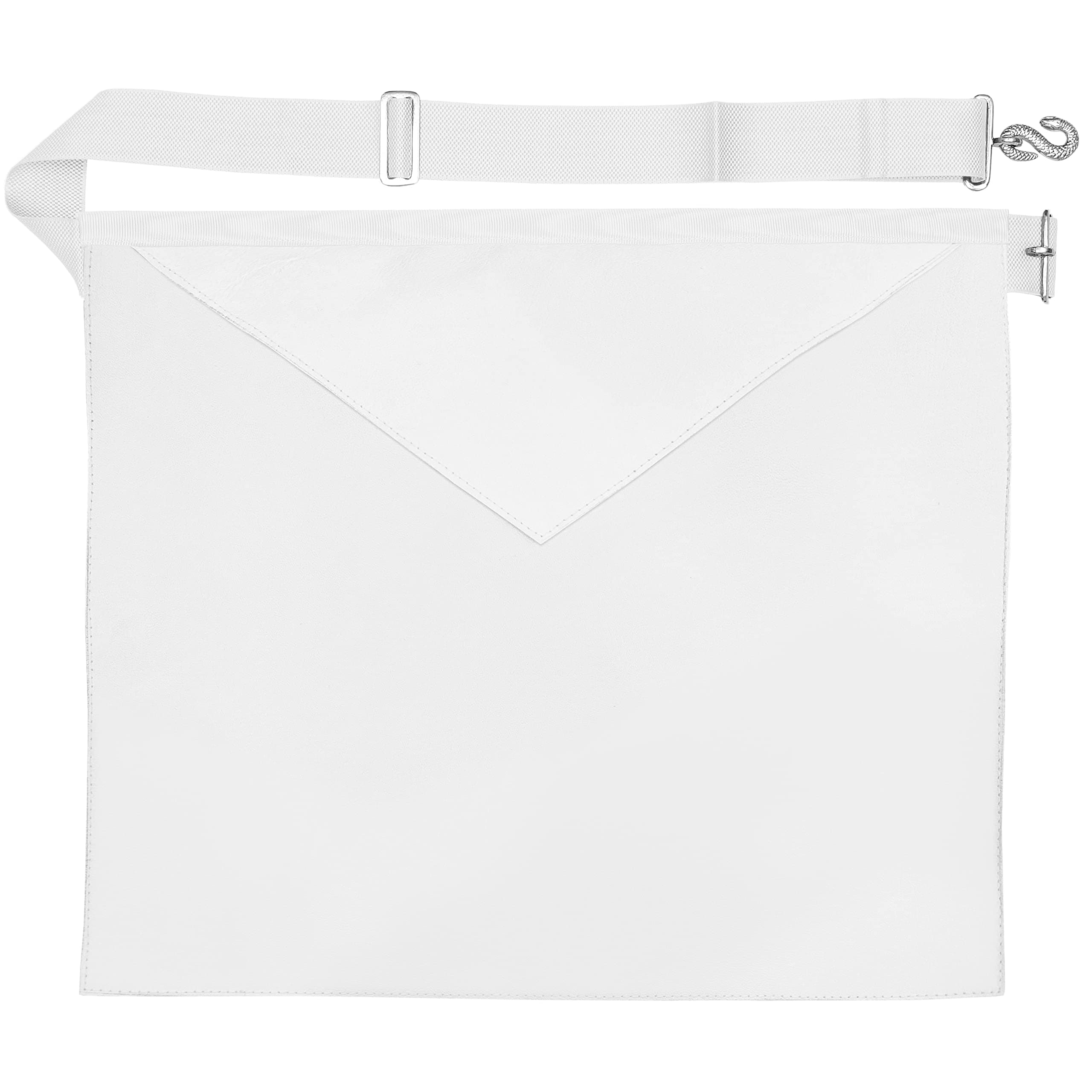 THE MASONIC COLLECTION Craft Entered 1st Degree Apprentice Apron - White Colour - Large Pocket & Adjustable Belt - Gift Accessory For Freemason Men