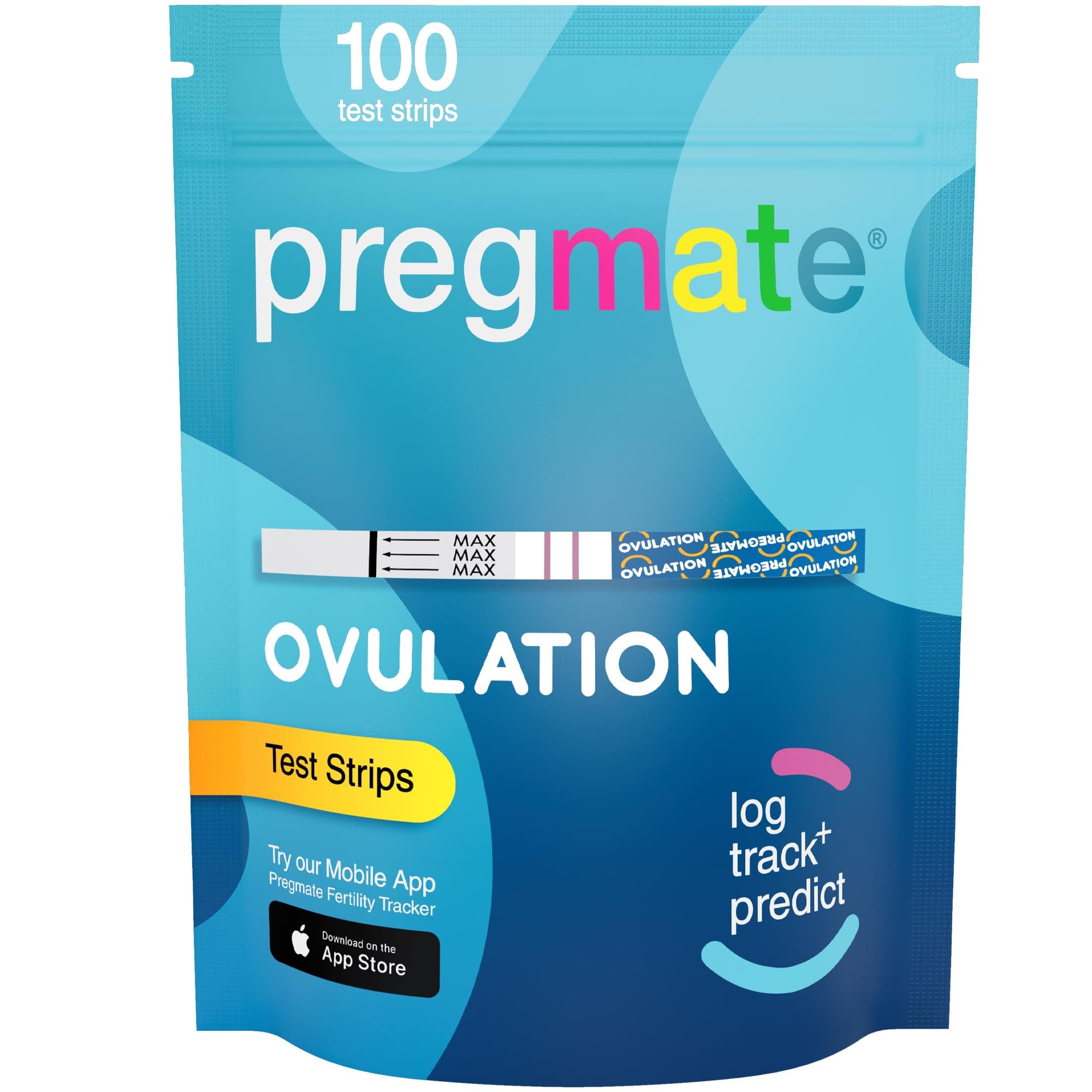 100 Ovulation LH Test Strips One Step Urine Test Strip Combo Predictor Pregnancy Kit Pack (100 LH) by PREGMATE