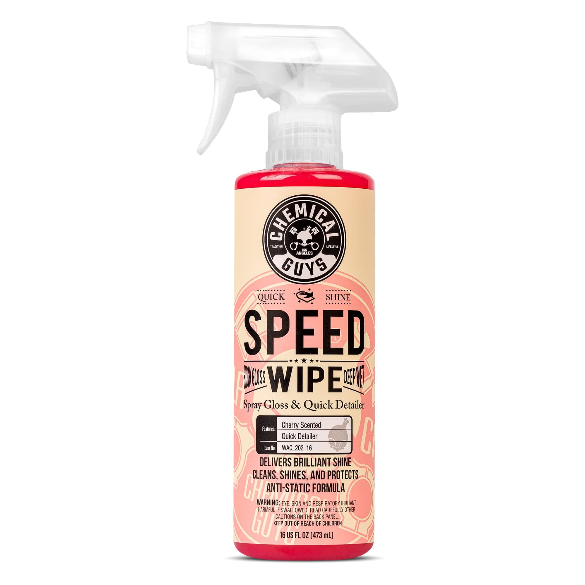 Speed Wipe Quick Detailer - High Gloss, Streak-Free Shine for Cars, Trucks, Motorcycles, RVs, and More, Safe on Paint, Glass, Wheels, and Trim, Cherry Scent, 16 fl oz