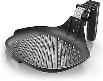Philips Viva Collection Deep Fryer, Grill Pan Accessories, Suitable for HD922x, HD923x*, HD921x Deep Fryers, Black