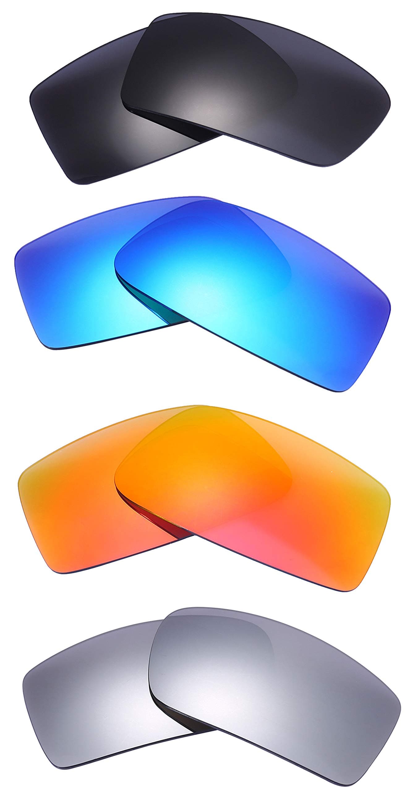Set of 4 Polarized Replacement Lenses for Oakley Gascan Sunglasses NicelyFit