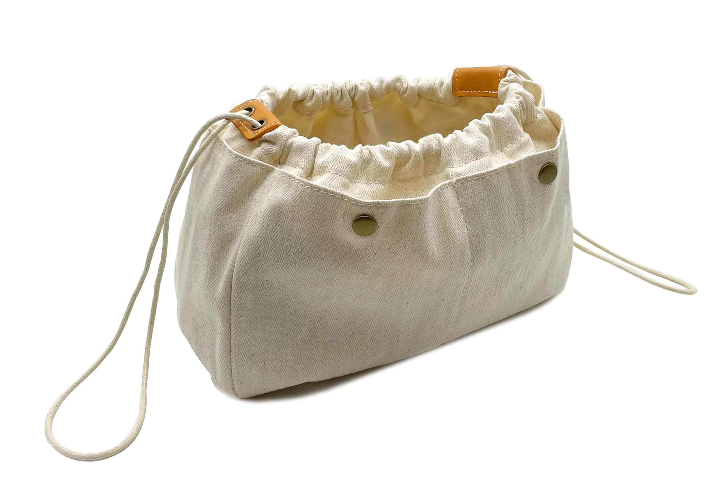 Canvas Handbag Organizers, Sturdy Purse Insert Organizer Bag in Bag, 6 Pockets 3 Sizes