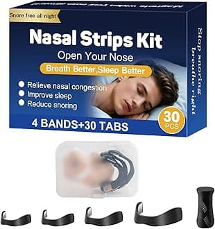 Magnetic Nose Strips with Storage Case, 30 PCS, Anti Snoring Devices for Better Breathing, Improve Sleep Quality Sweat Resistant, Skin Friendly Snore Stopper for Men & Women Universal Fit