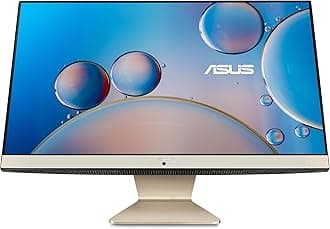 ASUS AiO M3400 All-in-One Desktop PC, 23.8-inch Full HD Anti-Glare Display, AMD Ryzen 5 5625U Processor, 8GB DDR4 RAM, 512GB NVMe PCIe, Windows 11 Home, Kensington Lock, M3400WYA-DH503