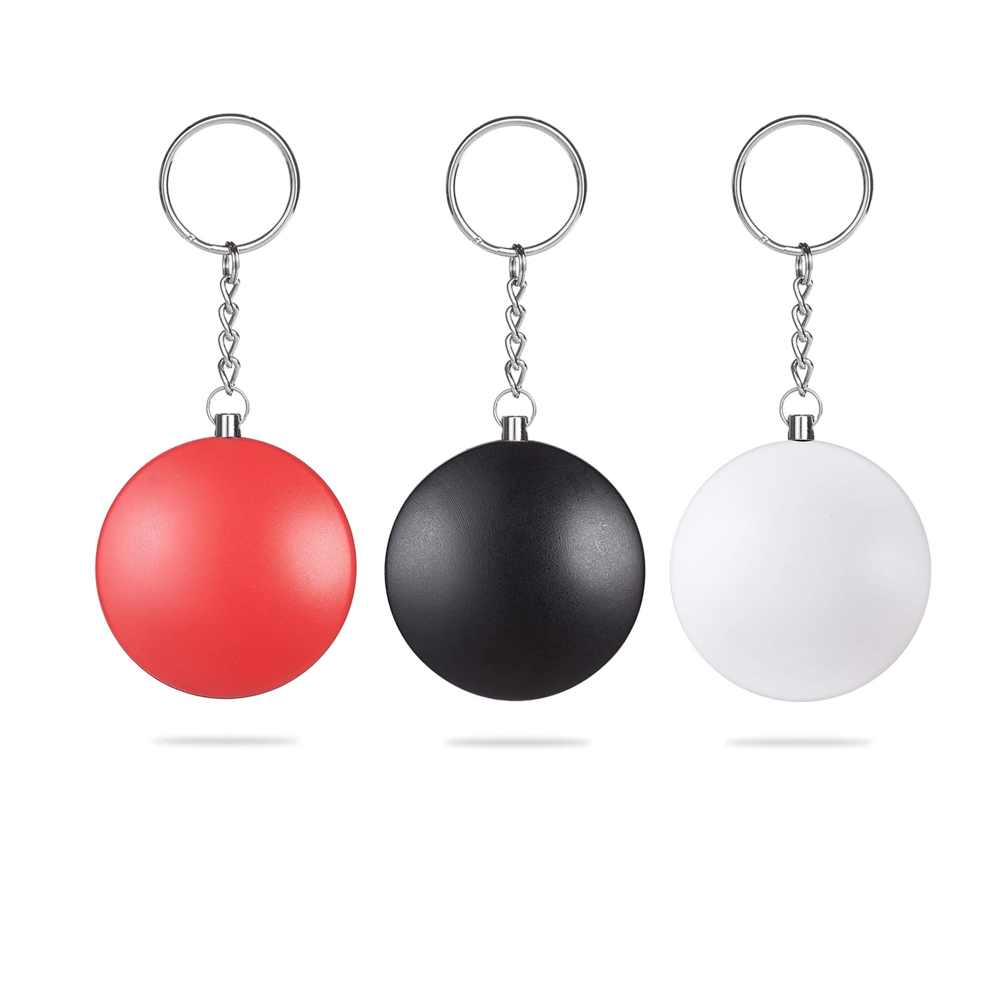 Xerfira Personal Alarm, Panic Alarm, Emergency Security Alarm, Pocket Alarm, Keychain with 130db Alarm, Self-Protection for Woman and Children, Alarm Keychain, Set of 3, Safety for your Family, in Black, Red, White