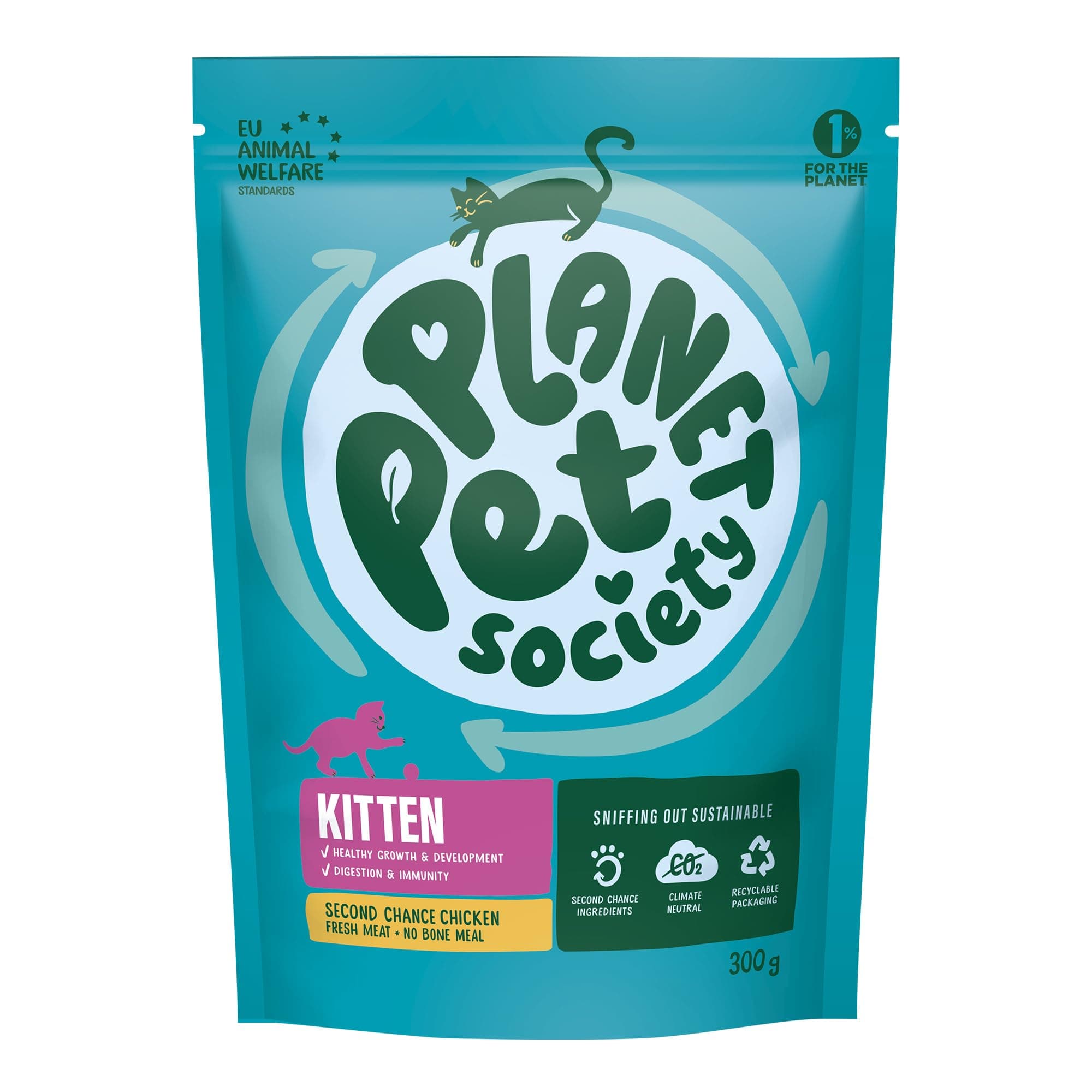 Dry Cat Food, Second Chance Chicken Flavour for Kittens, 300g