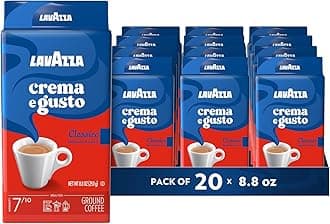 Lavazza Italian "Crema e Gusto" Ground Espresso (1 case = 20 x 8.8 oz bricks)