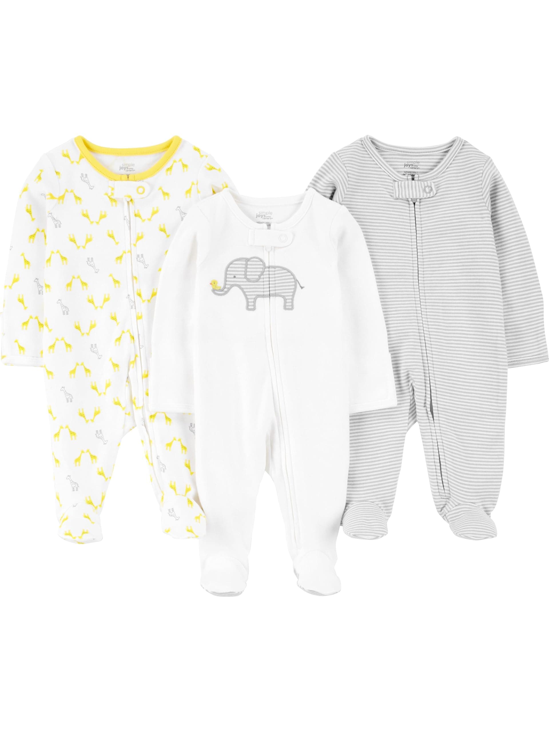 Simple Joys by Carter's Baby 3-Pack Cotton Footed Sleep and Play