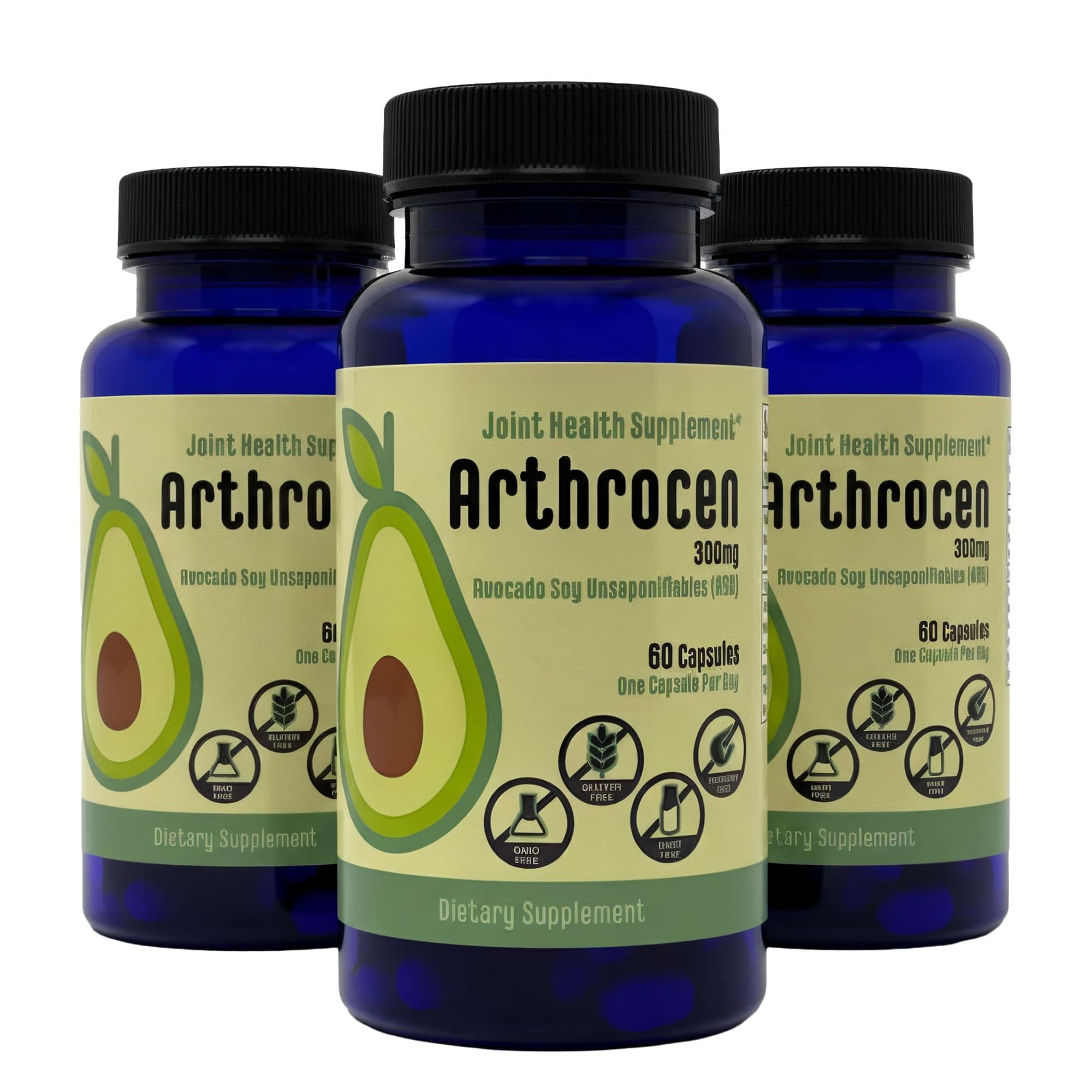 Joint Health Supplement with 300 mg ASU (Avocado Soy Unsaponifiables) – Supports Joint Mobility & Cartilage – Plant-Based Daily Joint Support – Non-GMO, Gluten & Dairy Free – 180-Day Supply