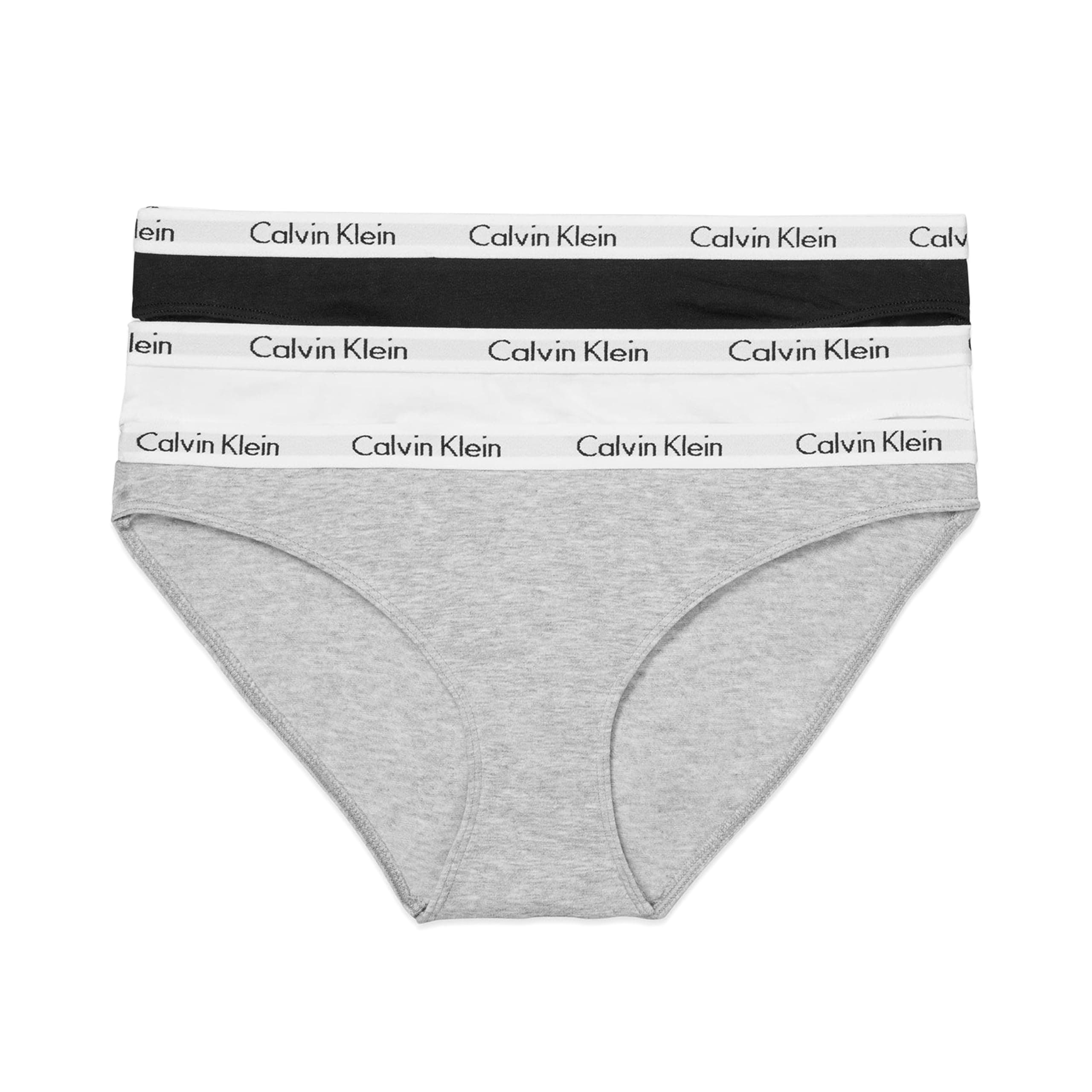 Calvin Klein Women's Carousel Logo Cotton Stretch Bikini Panties, 3 Pack Bikini Style Underwear (Pack of 3)
