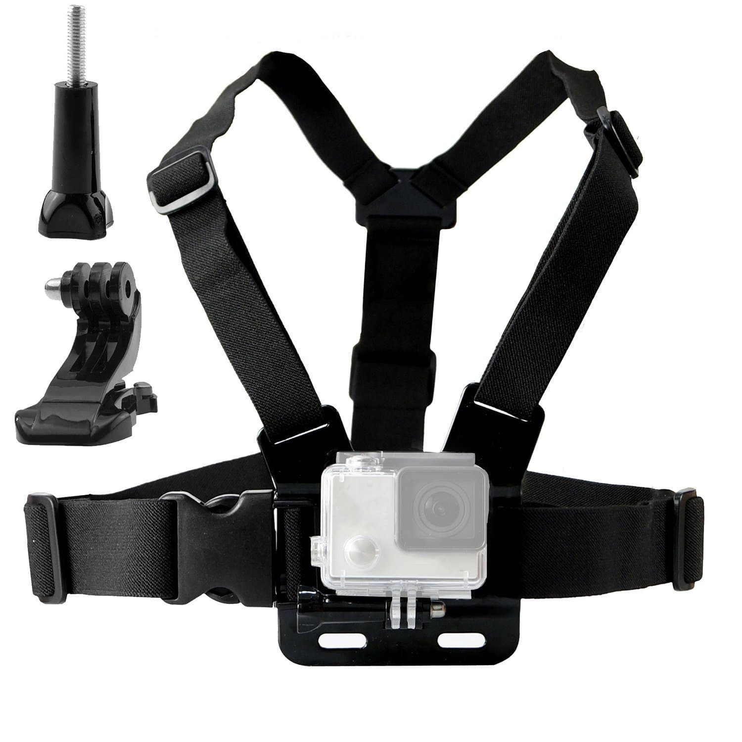 Chest Harness Mount Adjustable Chest Strap Belt with J Hook Compatible with Gopro Hero 13 12 11 10 9 8/AKASO EK7000 Brave 4 7LE/ODDV/Icefox/Surfola/Camlance/WOLFANG Action Camera Accessories