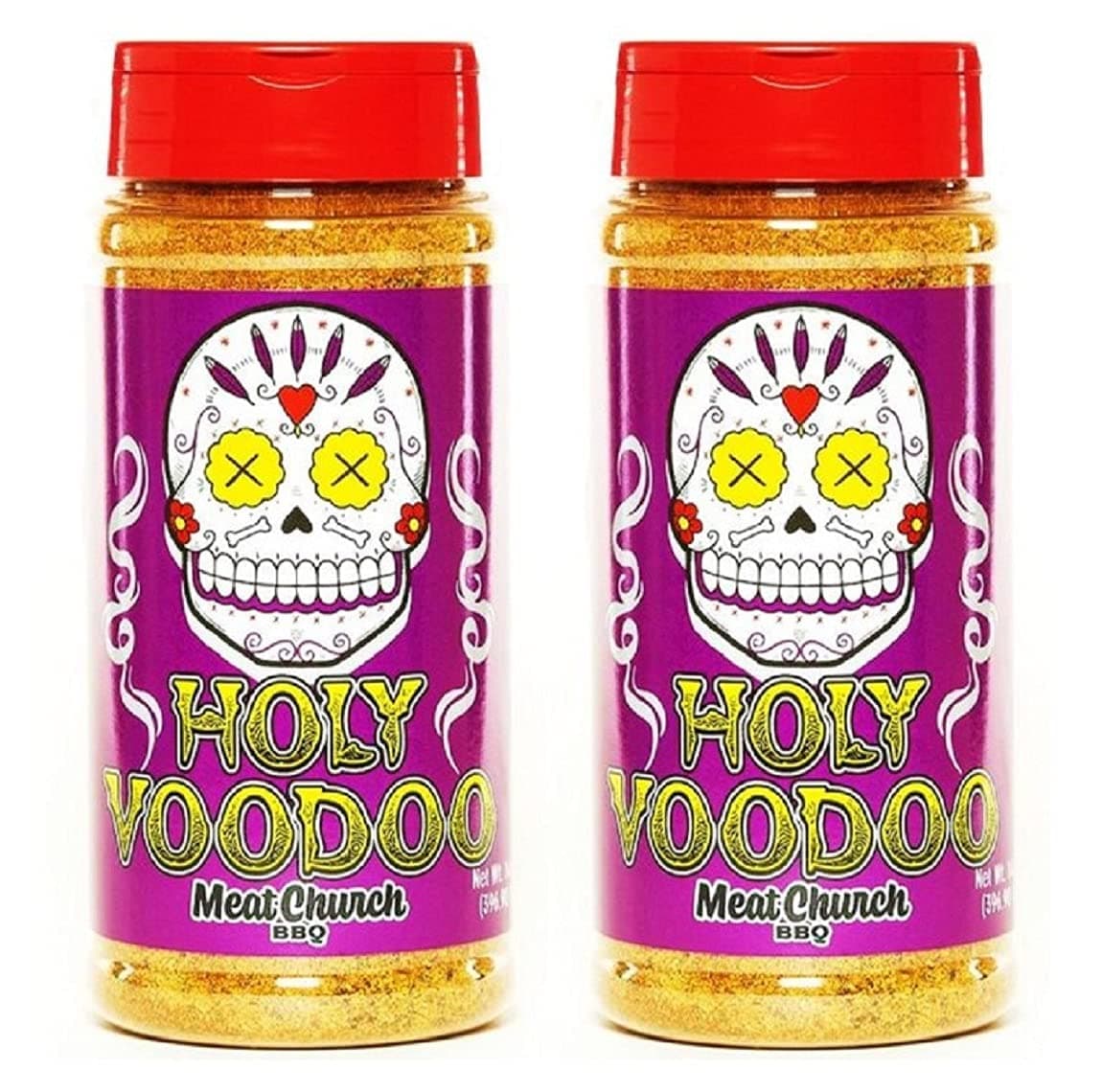 BBQ Rub Combo: Two Bottles of VooDoo (14 oz) BBQ Rub and Seasoning for Meat and Vegetables, Gluten Free, Total of 28 Ounces