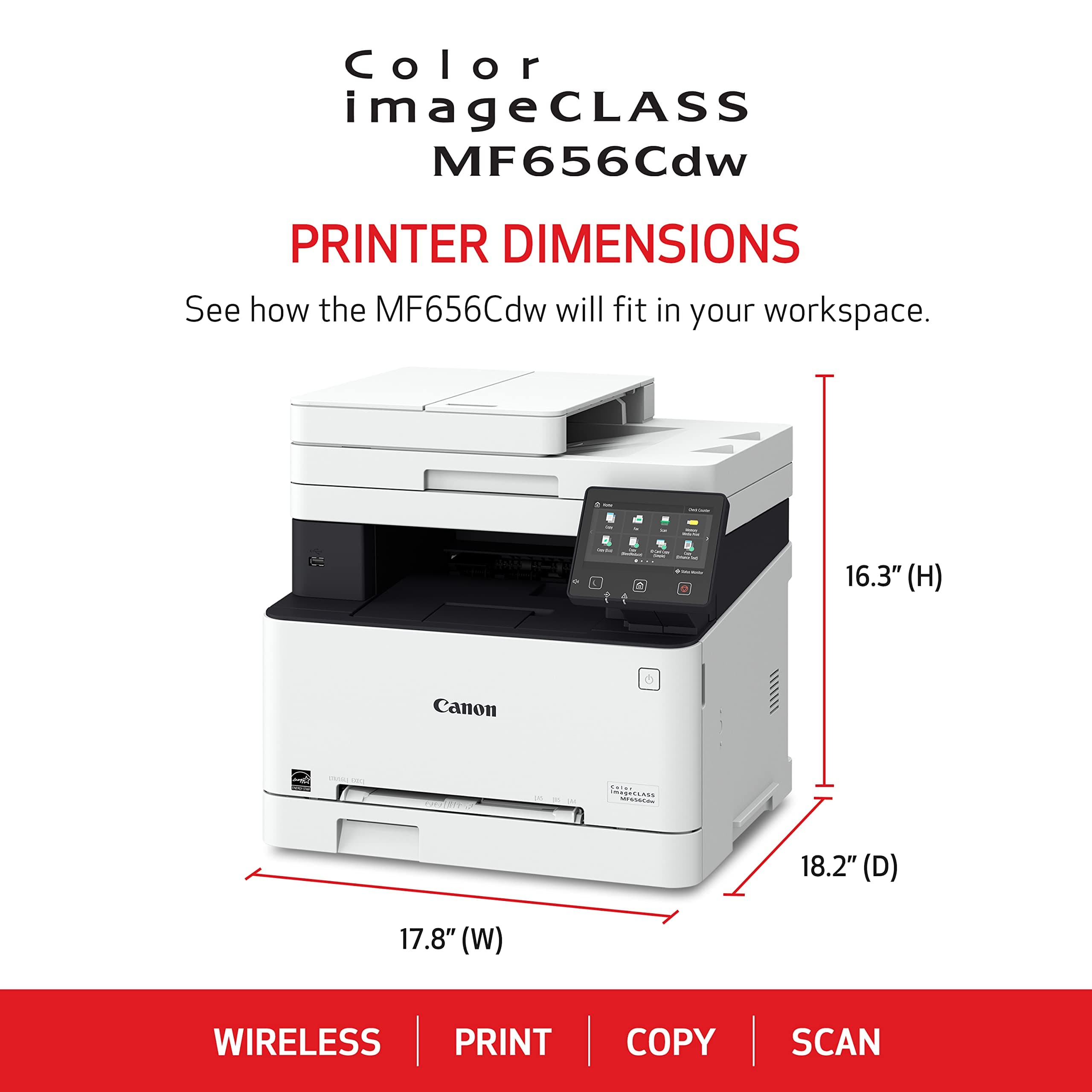 Canon Color ImageClass MF644Cdw - All in 1 Wireless Duplex Laser Printer