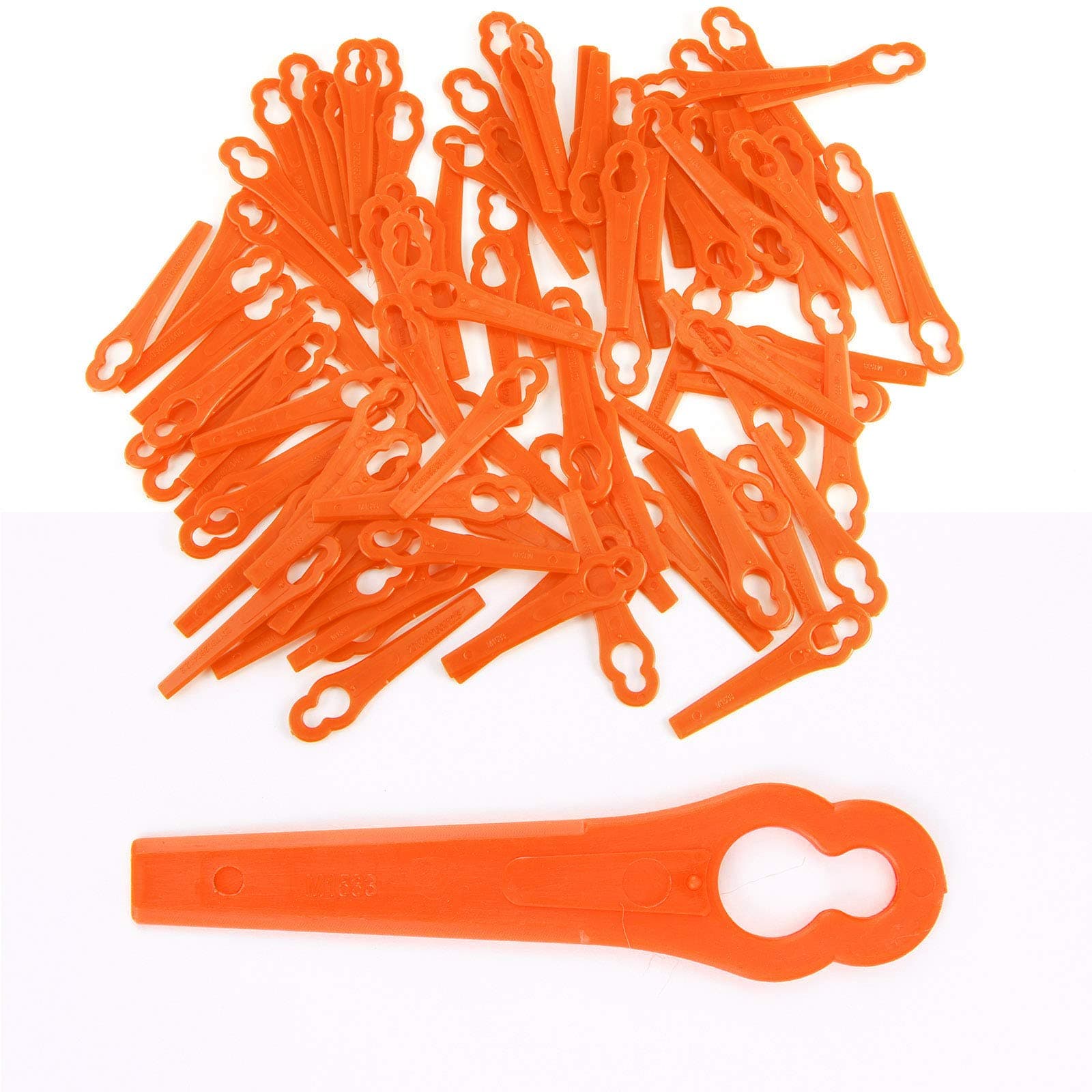 SurePromise 100x Plastic Grass Trimmer Blades 83mm Lawn Mower Cutter Cutting Blades Gardening Tool Replacement Cordless Strimmer Blades