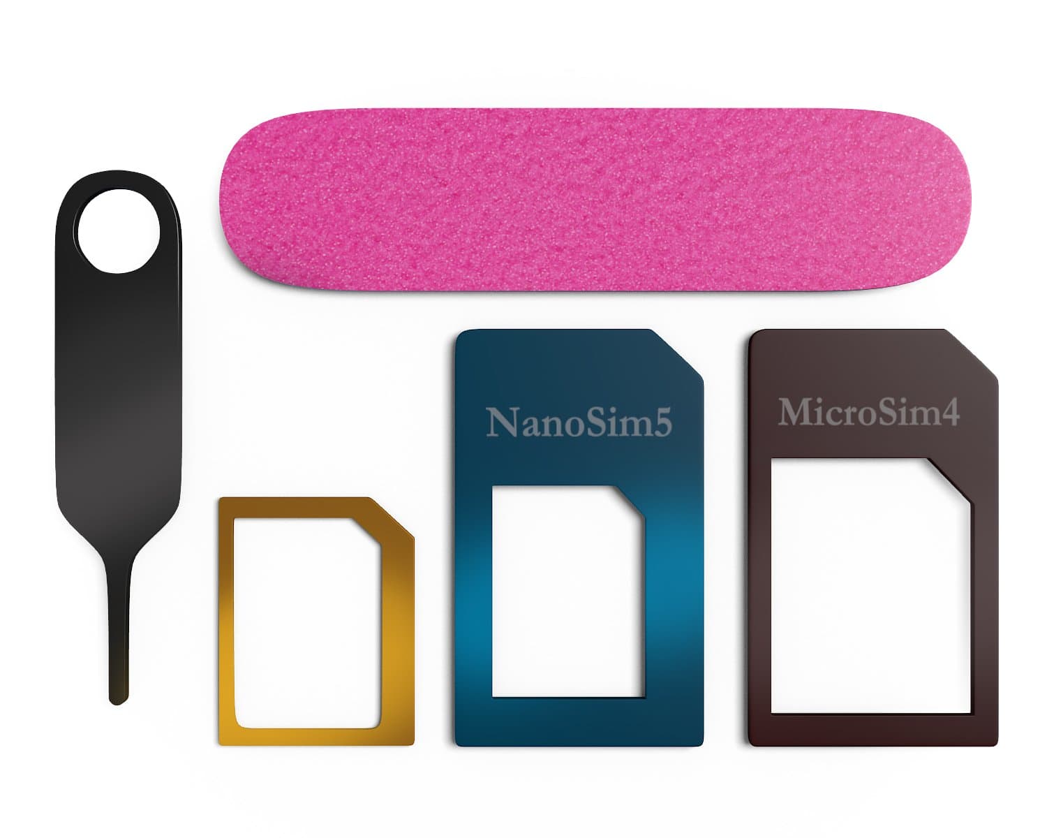 Premium Nano Card Adapter – Micro Standard 4 in 1 Aircraft Aluminum Converter Kit of New Generation