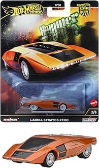 HRV77 Car Culture Hammer Drop Lancia Stratos Zero Vehicle Toy Mini Car 3 Years Old and Up Orange