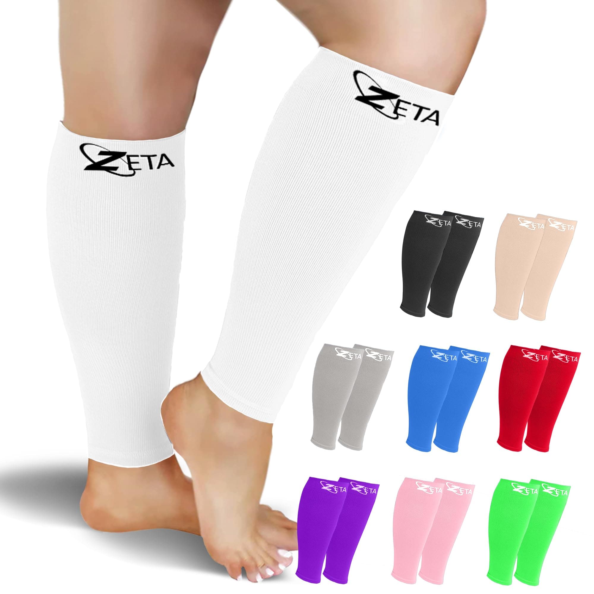 Zeta Wear Plus Size Compression Sleeves 15-19mmHg Medical Grade Wide Calf