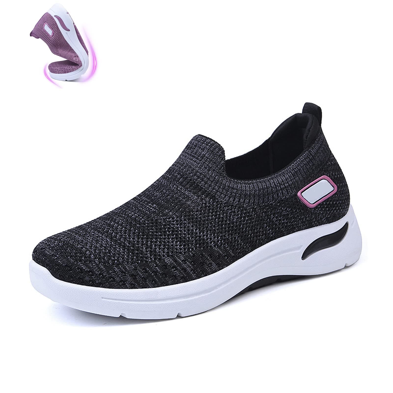 CBYXDY2023 New Insummers Shoes, Women's Orthopedic Walking Shoes,Air Cushion Pain Relief Orthopedic Shoes for The Elderly, Slip-On Walking Shoes