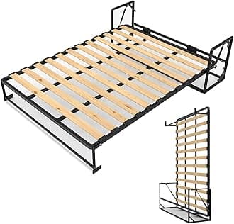 TooCust Vertical Murphy Wall Bed Frame Queen Size With Two-Stage Deluxe Gas Spring - DIY Free Standing Folding Bed Kit