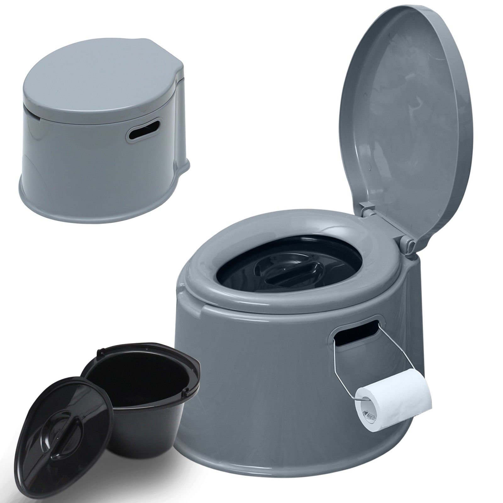 Briohome 5L Portable Toilet Mobile Compact Potty Loo For Travel Camping Caravan Picnic Festival