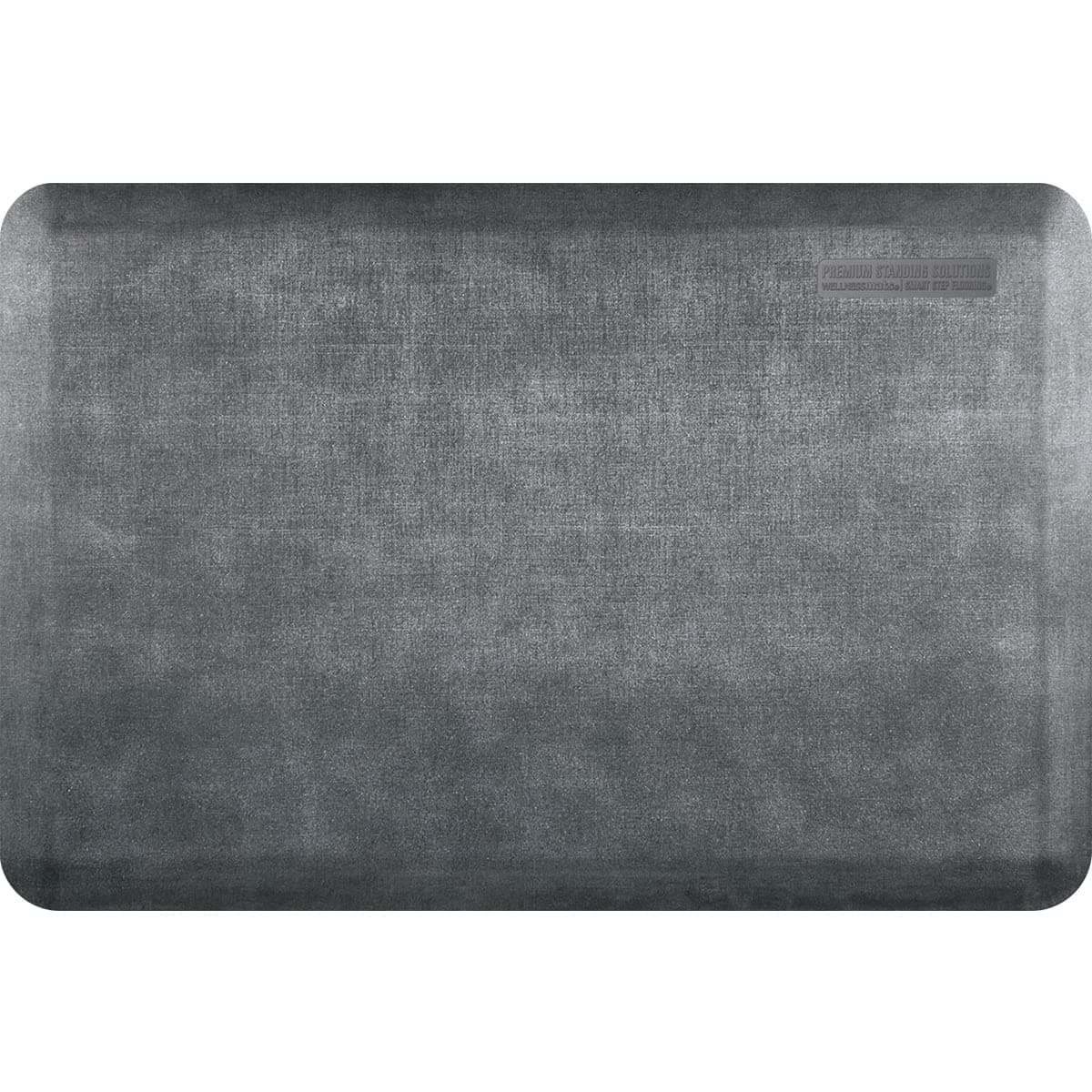 WellnessMats Linen Collection Anti-Fatigue Floor Mat, Slate, 36 in. x 24 in. x ¾ in. Polyurethane – Ergonomic Support Pad for Home, Kitchen, Garage, Office Standing Desk – Water Resistant, Non-Slip,